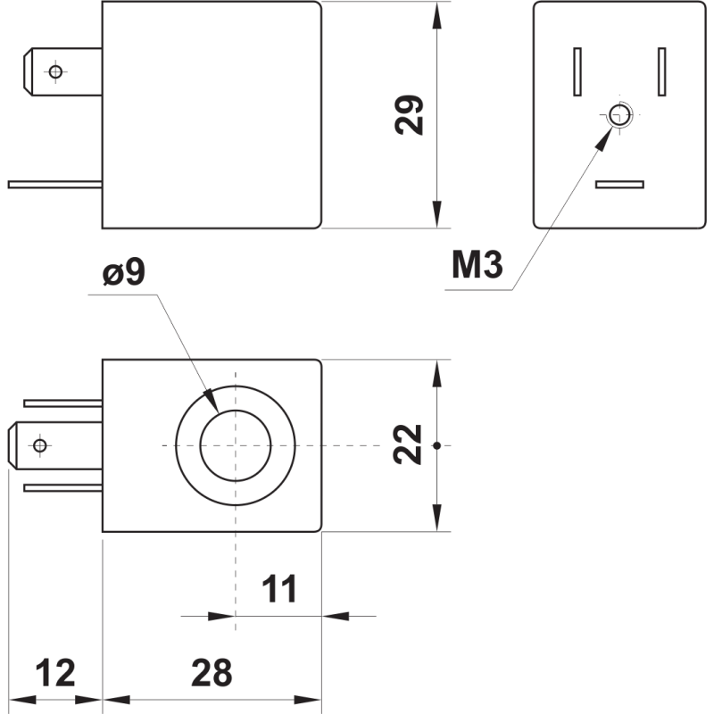 Cewka do elektrozaworu z wtyczką MSD-12V DC