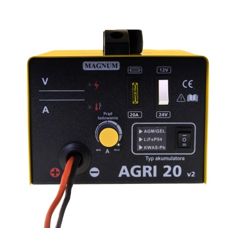 Prostownik inwerterowy MAGNUM AGRI 20 V2 12/24V 20A 230V PB/AGM-GEL/LiFePO4