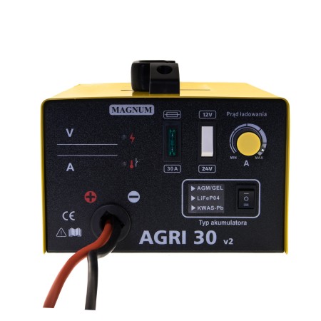Prostownik inwerterowy MAGNUM AGRI 30 V2 12/24V 30A 230V PB/AGM-GEL/LiFePO4