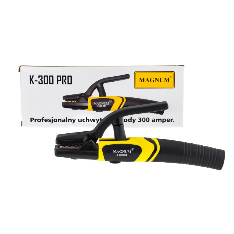 Uchwyt elektrody ergonomiczny K-300 PRO 300A MAGNUM PROFESJONALNY 
