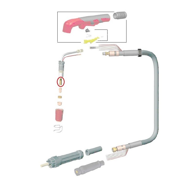 Dyfuzor rurka chłodząca uchwytu plazmy A101/LT101