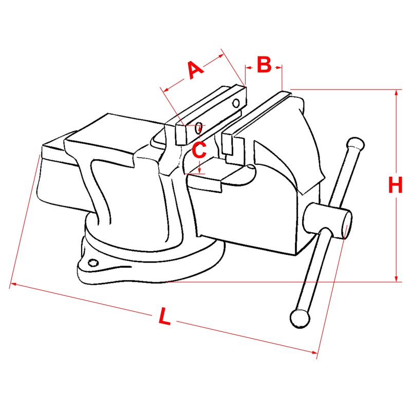 Imadło obrotowe MAGNUM 160-QB