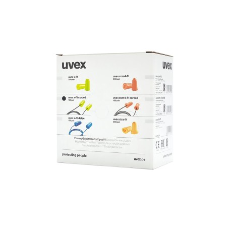 ZATYCZKI X-FIT ZE SZNURKIEM ŻÓŁTE 2112.010 UVEX KARTON 100 szt.