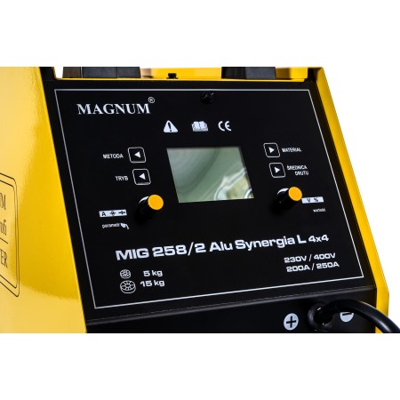 PÓŁAUTOMAT INWERTER MAGNUM MIG 258/2 ALU SYNERGIA 4X4 200A/250A 60%