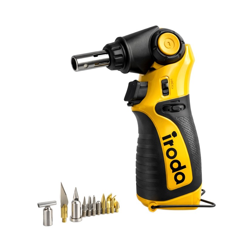 LUTOWNICA GAZOWA Z REGULOWANĄ GŁOWICĄ IRODA SOLDER PRO-15 IRON KIT