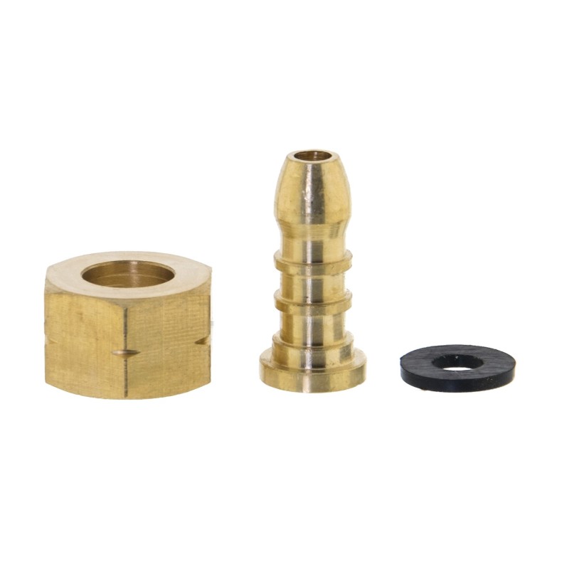 Złączka gazowa 2- częściowa gwint wewnętrzny lewy 3/8"LH na wąż 9 mm