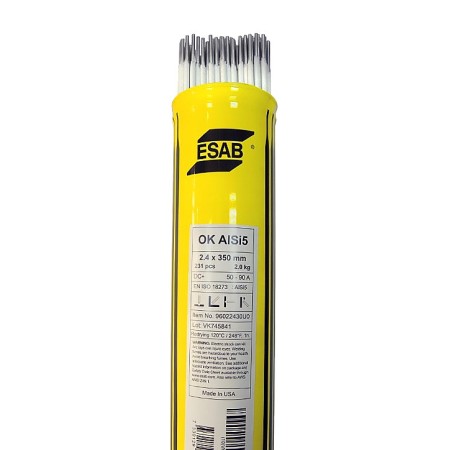 ELEKTRODY DO SPAWANIA ALUMINIUM ESAB OK AlSi5 2,4x350 mm - 2 kg