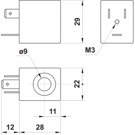 Cewka do elektrozaworu z wtyczką MSD-12V DC