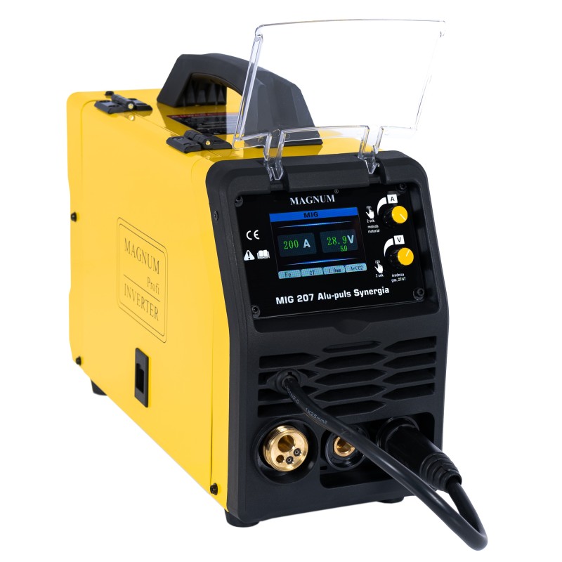 PÓŁAUTOMAT INWERTER MAGNUM MIG 207 ALU-PULS SYNERGIA MMA 230V ZESTAW 1