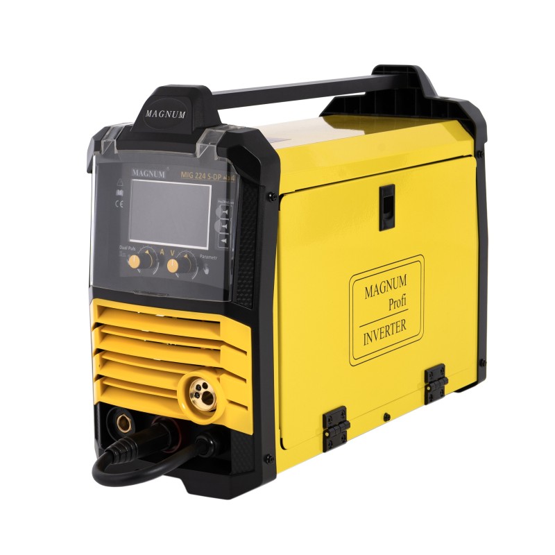 PÓŁAUTOMAT INWERTER MAGNUM MIG 224 LCD DUAL PULS SYNERGIA MMA 4x4, 200A 60%